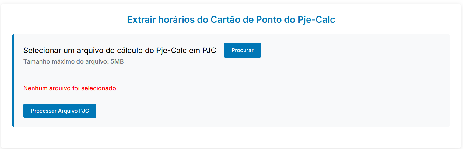 Contém link para a ferramenta Exportação de horários via PJC