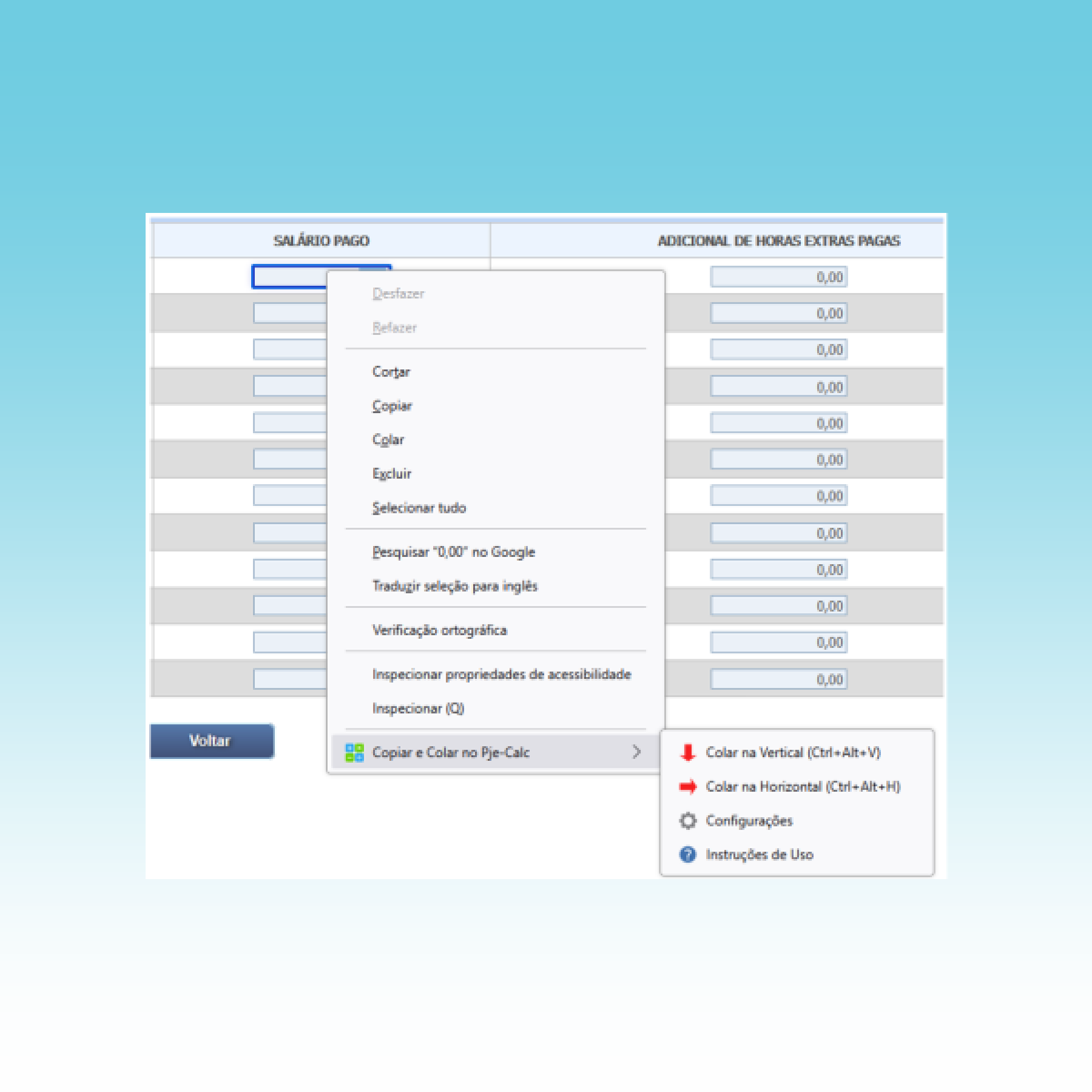 Novo Copiar e Colar no Pje-Calc Versão 2.0. Mais prático, veloz e confiável!